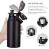 Autsel 1.7L Stainless Steel Water Bottle with Straw Large Metal