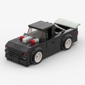 Black Pickup Truck Sports Car MOC Building Blocks,Speed Champions Cars Toy Building Sets,City Vehicle DIY Building Bricks for Kids and Adults-175 PCS