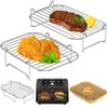 HONYAO Hot Air Fryer Accessories Stackable Cooking Grate for Dual