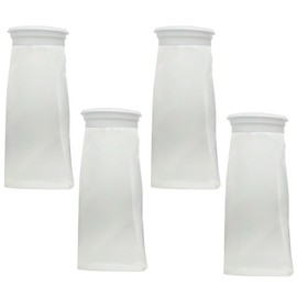 Propitious Palace 4 Inch Nylon Mesh Filter Bags for Aquarium & Pond 4 Pack 10Inch Long Fine Mesh Filter Socks, 200 Micron Fish Tank Media Bags for Hydroponics, Sediment Sludge Filtration