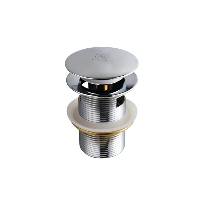 Kingston Brass VTDESHOE Trimscape Toe-Touch Tub Overflow, 1-1/2" Threaded Drain,