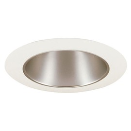 Juno Lighting 17HZ-WH 4-Inch Aluminum Recessed Trim, Haze with White Trim