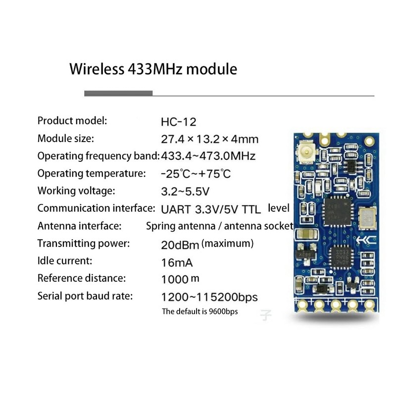 Pinafresa - 12 433MHz SI4463 Module Serial Port without 1000m
