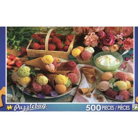 Variety of Ice Creams - Puzzlebug - 500 Pc Jigsaw Puzzle - NEW