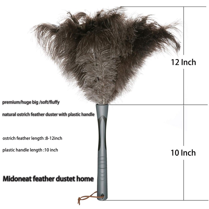 Midoneat Ostrich Feather Duster, Big and Soft and Fluffy Microfiber
