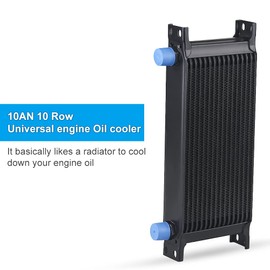 WATERWICH 16 Row AN10-10AN Oil Cooler 6AN 8AN Adapter Universal Engine Transmission