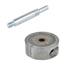 Gedotec Connection Fitting Large for Furniture | 1 Set Eccentric Furniture Connector 84 mm Including Screw-In Dowel and Connection Screw | FUERTE | Cam Fitting Die-Cast Zinc | Cabinet Connector