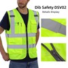 Dib Safety Vest Reflective ANSI Class 2, High Visibility Vest