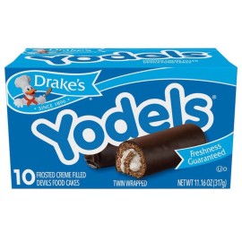 Drake's 🟣 New Drake's Yodels Chocolate Frosted Creme Filled Devil Food Cakes 11.16oz