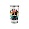 I'd Rather Be Boating Paddle Boat Stainless Steel Insulated Tumbler