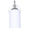 Novalee 1-Light Vanity Fixture – Brushed Nickel, Flat Opal Glass,