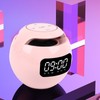 Bluetooth Clock Speaker Round Small Support Memory Card Wireless Alarm