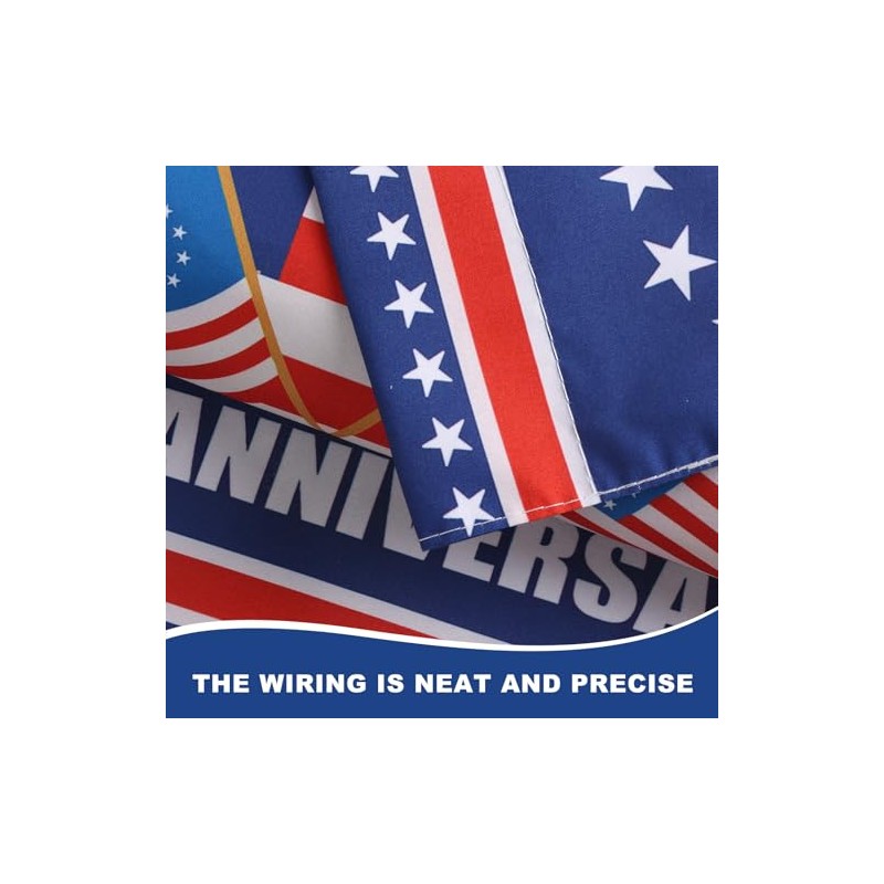 250th Anniversary USA Garden Flag - Double Sided Patriotic Decor