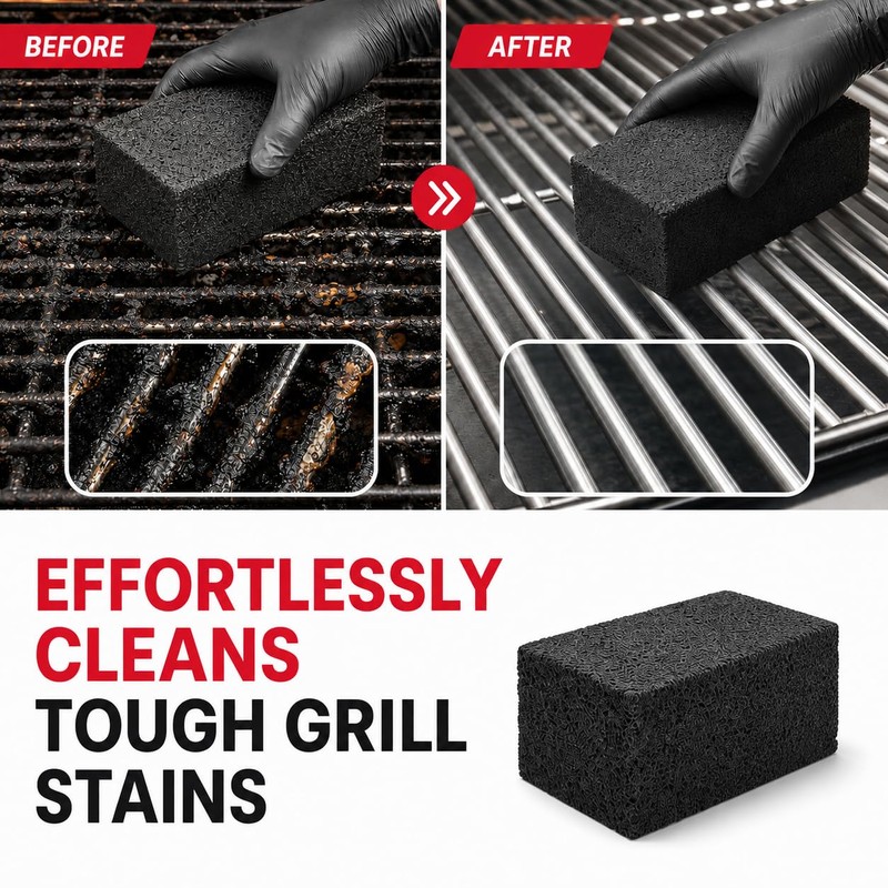 Commercial Grade, Heavy Duty Grill Cleaning Brick Bulk 2 Pack.