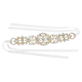 VICASKY Rhinestone Bridal Headband for Women Elegant Hair Accessory for Weddings Parties Special Occasions Luxurious Design Comfortable Fit Durable Materials for Long Hair