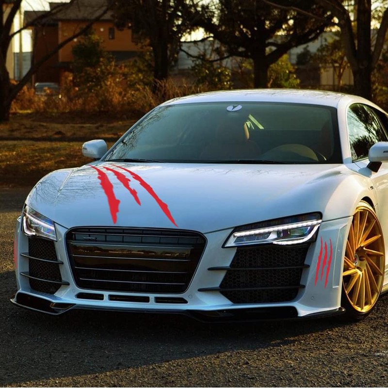 HUWANDE 3pcs Car Stickers Vinyl Claw Marks Decals for Men