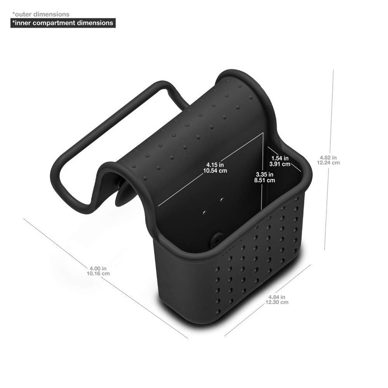 madesmart Saddle-SINKWARE Collection All-in-One Sink Storage, Ventilation Holes Promote Drying,