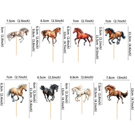 Acht Hengste Acht Pferde Kuchen Topper, Tier Thema Kuchen Topper, Baby Geburtstag Party Dekoration, geeignet für Thema Parteien, Geburtstage, Baby Taufen und Hochzeiten