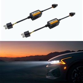 NGHAY H4-2PC LED Headlight Decoder Eliminates Radio Interference, Fault Lights Prevent Headlight Flashing, and Alarms