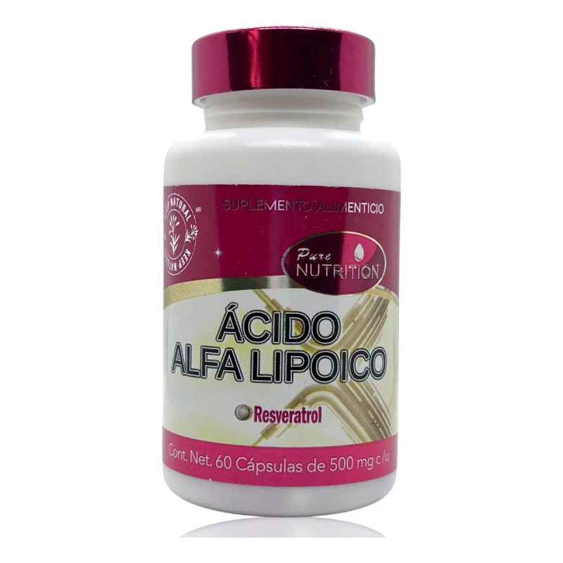 Ácido Alfa Lipoico 500mg Cápsulas Antioxidantes Keep Natural Gluten