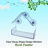 1Above Acrylic Clear House Shape Design Window Bird Feeder Clear