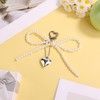 Pearl Keychains for Women, Cute Bow Keychain Pearl Bow Keychain