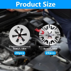 100 Clamping Discs Heat Protection Plate Repair Kit 30 mm Heat Protection Plate Heat Shield Starlock Safety Washers Protection Plates for Mounting Under Hood VW Other Cars