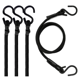 6FT & 3FT Long Heavy Duty Elastic Bungee Straps, 72-Inch/36-Inch Long Luggage Rope Tie Downs Cable Bungee Cords with Hooks for Camping, Tarps, Bike,Cars,Roof Racks,Tent Transport Locking