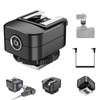 Camera Hot Shoe Booster Pad with PC Flash Cable, Support