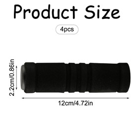 Luckious 4 PCS Anti-Slip Foam Bike Handlebar Grips with End Caps – Shock-Absorbing, Durable Hand Covers for Mountain Bikes – Comfortable, Non-Slip Cycling Accessory for Outdoor Riding