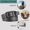 Gleecosy Nickel and Metal Free Hypoallergenic Leather Tsa Approved Belt
