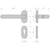 BASI Rosette Fitting, Handle and Rosette for the Inside, Oval