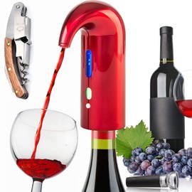 Electric Wine Aerator Dispenser Set – Automatic Wine Decanter & Pourer with LED Display, Best Sellers Rechargeable Wine Pump & Stopper, Perfect Christmas Gifts for Wine Lovers