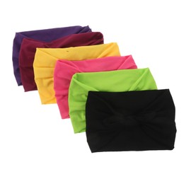SAFIGLE 6pcs Stretchy Turban Hair Wraps for Sports Fitness Yoga Sweat Wicking Stylish Knotted Design Comfortable Fit for Women
