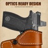 Leather Pocket Holster for S&W Bodyguard 2.0/Ruger LCP, Optic Ready,