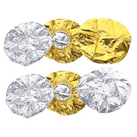 Gatuida 6Pcs Aluminum Foil Heat Insulation Cap for Hair Dyeing Professional Salon Hairdressing Caps Elastic Band Design for Home Use and Barber Accessories