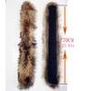 Real Pelts Collar Women Neck Warmer Scarf Raised Raccoon Hairs