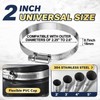 Tudomro 6 Pack 2 Inch Reusable Stainless Steel Clamp for