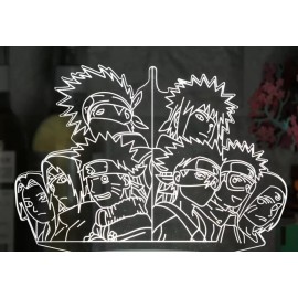 Unbranded Obito Uchiha Kakashi Hatake Rin Nohara Anime 3D Lamp Naruto Night Light Decor