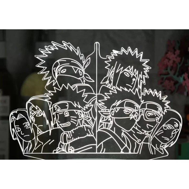 Unbranded Obito Uchiha Kakashi Hatake Rin Nohara Anime 3D Lamp