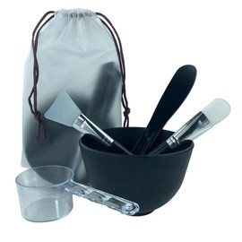 Face Mask Mixing Bowl Set. 5IN 1 SPA Quality Face Mask Tool Kit. with Silicone Face Mask Brush Applicator,Premium Soft Face Brushes, Silicone Facial Mask Bowls, Mask Spatula, Measuring Scoop