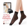 G&Y 12 pares de calcetines tobilleros de nailon para mujer