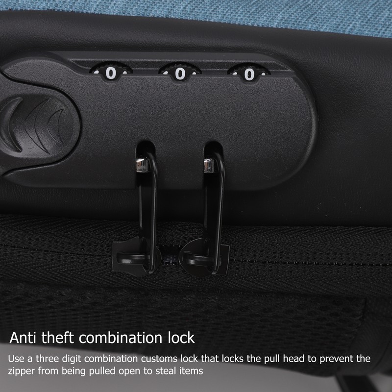 Sling Bag Waterproof Anti Theft with Combination Lock Anti Scratch
