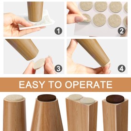 Chair Leg Floor Protectors, 48 PCS 1inch,Felt Furniture Pads, Furniture Sliders,Non Slip Pads Grippers,Under Couch Blocker,Chair Leg Pads,Furniture stoppers,Cabinet Bumpers (Beige, 1")