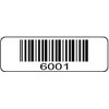1000 Numbered Labels, Pre Printed Serial Barcodes 1-1/2" x 1/2"