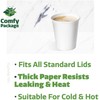 [100 Pack] 8 oz. White Paper Hot Cups, Coffee Cups