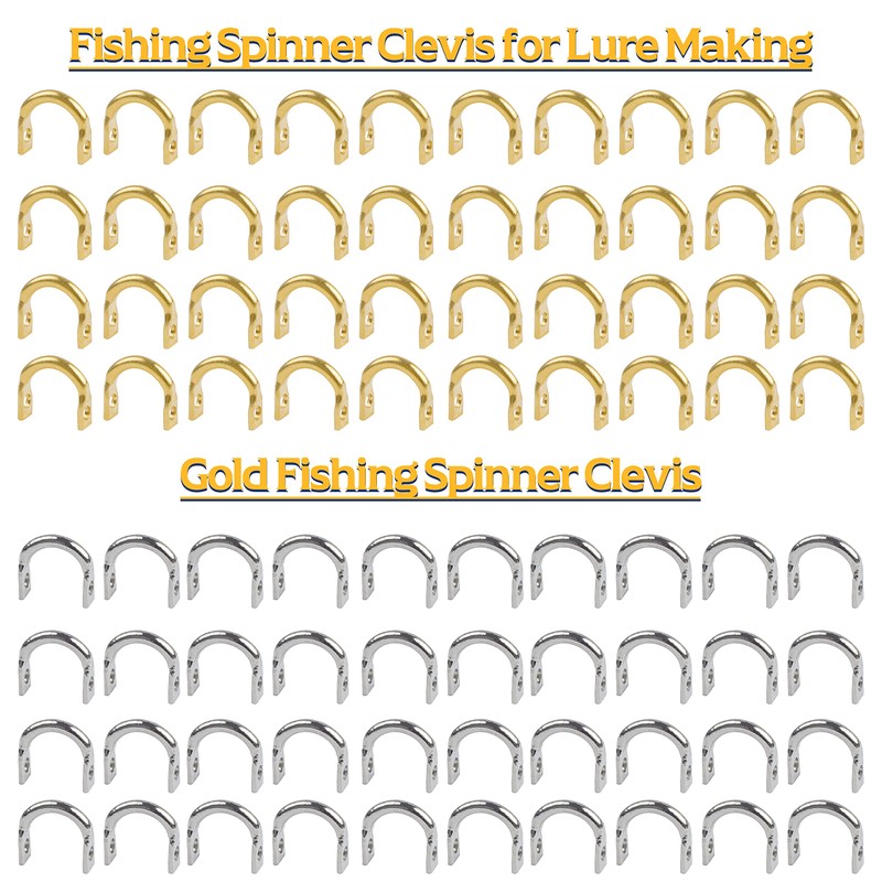 Fishing Clevis Easy Spin U-Shaped Brass Links, 120/250pcs Quick Change