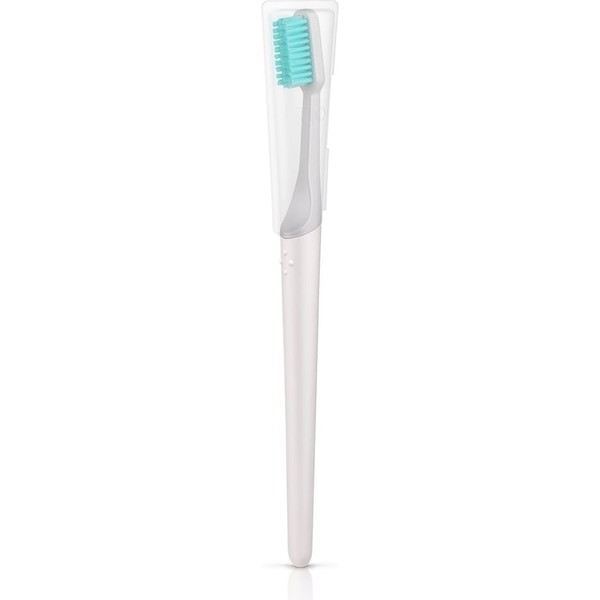 TIO Toothbrush With Travel Case, Medium, Pebble
