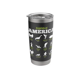 Cryptids Of America Mothman Bigfoot Monsters Local Cryptids Stainless Steel Insulated Tumbler