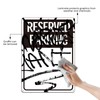 (2 Pack) Blank Reserved Parking Sign, Write-On Sign, 14x10 Inches